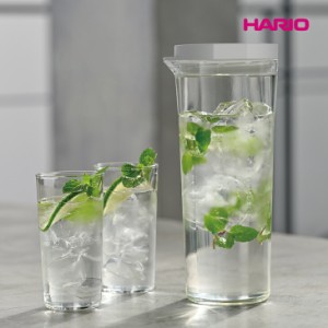 HARIO ハリオ フリーザーポット JUSIO 1.1L ピッチャー 水差し ティーポット 麦茶ポット お茶ポット おしゃれ 冷水ポット スリム 横置きO