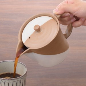 波佐見焼 コーヒー急須 珈琲急須 コーヒーポット 土物珈琲ポット 陶器 急須 おしゃれ コーヒー 珈琲 カゴ網付き 紙フィルター不要