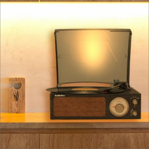 レコードプレーヤー 昭和レトロ 簡単 コンパクトプレーヤー カセットテープ カセットプレーヤー AM/ワイドFM ラジオ 多機能 アナログ ヴ