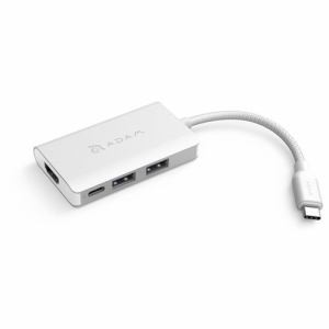 13時まで決済完了で当日発送（土日祝除く）ADAM elements AAPADHUBA01MSL USB Type-C用 2ポートハブ/PD/HDMI変換アダプター ADAM element