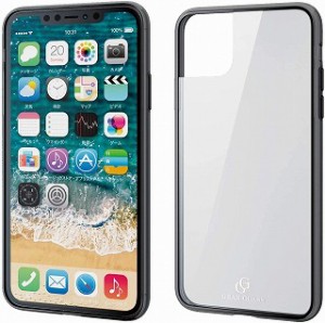 13時まで決済完了で当日発送（土日祝除く）エレコム iPhone 11 Pro Max ケース ハイブリッド [ガラスとソフト素材の2種構造で本体を保護]