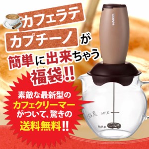 【澤井珈琲】送料無料　カフェラテが出来る カプチーノメーカーがついている福袋 （クリーマー/ハリオ/Qto/キュート）