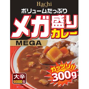 送料無料 レトルトカレー　メガ盛り　大辛　３００ｇｘ２０食セット　ハチ食品