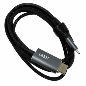 送料無料 Type-C to HDMI オス ケーブル 変換ケーブル 1.8m Lazos L-CTH2/9739 テレビ 液晶ディスプレイ ミラーリング 4K ビデオ対応 設