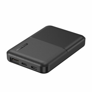 送料無料メール便 モバイルバッテリー 超薄型 急速 5000mAh Type-C UAB-A PSEマーク有 HIDISC HD-MB5000TABK/1059 モバイル充電器 ポイン