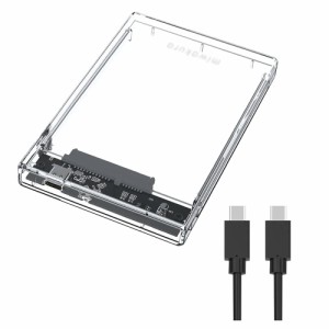 送料無料 HDDケース 2.5インチ SATA HDD/SSD ドライブケース USB3.2 Gen2 Type-C 美和蔵 UASP Trim対応 スライド式開閉 高透明ボディ MPC