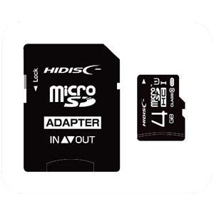 送料無料 マイクロSDカード 4GB クラス10 UHS-1 SD変換アダプタ付き ケース付き microSDHC HDMCSDH4GCL10UIJP3/2415 HIDISC