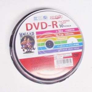 DVD-R 録画用 16倍速対応 ワイド印刷対応  HIDISC HDDR12JCP10/0032 10枚組ｘ1個