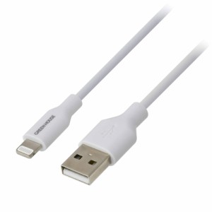 送料無料メール便 ライトニングケーブル USB Type-A to Lightningケーブル  グリーンハウス １メートル ホワイト GH-ALTUG100-WH/4754ｘ