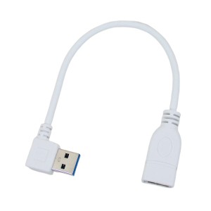 USB3.0 L型ケーブル 延長 20cm（左向き変更L）Atype USB3A-CA20LL 4571284882720 変換名人/送料無料メール便　ポイント消化