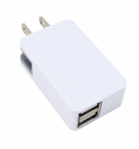 USB-ACアダプター 出力2.1A コンパクトUSB充電器 USB２ポートタイプ USB053ｘ１台