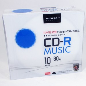 送料無料 CD-R 音楽用 80分 5mmスリムケース 10枚 HIDISC TYCR80YMP10SC/0083ｘ３個セット/卸 TYシリーズ太陽誘電指定品質