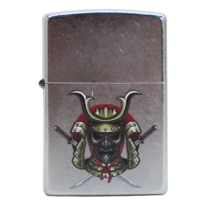 送料無料 ジッポー オイルライター USA Zippo 和柄シリーズ 兜 刀 Z207-107668＆ギフトボックスセット（オイル＋フリント+BOX）