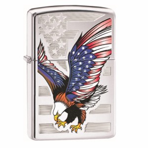 送料無料 ジッポー オイルライター USAデザイン Eagle Flag アメリカン イーグル#28449