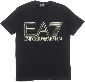 送料無料メール便 Tシャツ エンポリオアルマーニ EA7 クルーネックTシャツ 3LPT20 PJFFZ 0208 ブラック/ゴールド  Ｓサイズ