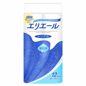 大王製紙 エリエール トイレットペーパー シングル 55m 12ロール×6パック 送料無料 00393