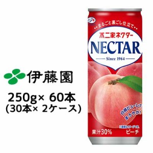 伊藤園 不二家 ネクター ピーチ 缶 250g ×60 本 (30本 × 2ケース) 送料無料 43186