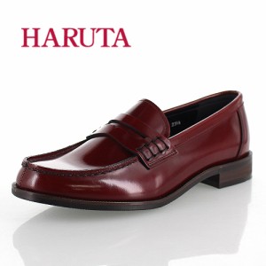 ハルタ レディース レザーカジュアルコインローファー HARUTA 230 レッド 靴 婦人靴 本革 2E 日本製