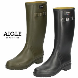 AIGLE エーグル レインブーツ メンズ セサック ラバーブーツ ZZH3645 黒 ブラック カーキ ノワール 長靴 ロング丈 ラバーブーツ シューズ