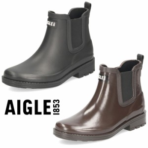 AIGLE エーグル レインブーツ レディース カーヴィル 2 ラバーブーツ ブラック ブラウン ZZFNA61 ノワール カカオ 長靴 ショート丈 サイ