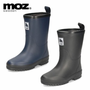 MOZ モズ レディース キッズ レインブーツ ショート 2802 ネイビー 黒 ブラック 長靴 ウィンターブーツ ラバーブーツ 完全防水 防寒 防滑