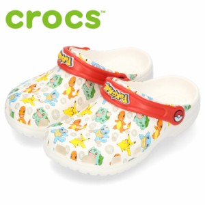 crocs クロックス サンダル キッズ ベビー classic pokemon clog t 207754 94S 白 ホワイト ポケモン クロッグ 靴 シューズ 軽量 バック