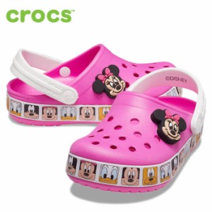 クロックス キッズ サンダル ミニーマウス FL MINNIE MOUSE BAND CLOG 207720 ピンク 子供靴 セール