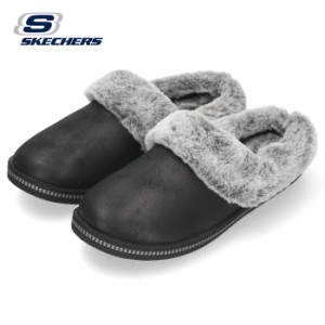 スケッチャーズ レディース サボ サンダル ファー COZY CAMPFIRE 167625-BLK ブラック スリッポン ぺたんこ 靴 カジュアル SKECHERS セー