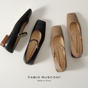 ファビオルスコーニ FABIO RUSCONI 21005 パンプス レディース 本革 スクエアトゥ ストラップ ローヒール 靴 イタリア セール