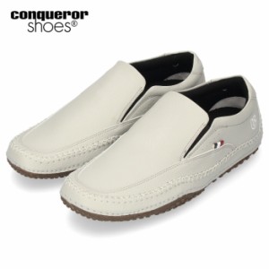 コンカラー シューズ ノヴァ 107 conqueror shoes NOVA LEA COOL GRAY メンズ スニーカー スリッポン グレー カジュアルシューズ 靴