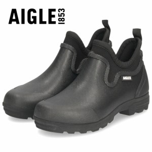 AIGLE エーグル レインブーツ アンクルブーツ レディース ZZHNB57 NB574 ラバー ゴム ブラック レスフォープラス2 クロッグ NOIR A