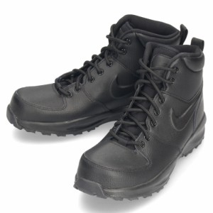 ナイキ NIKE  ブーツ ジュニア マノア BQ5372-001  レザー 黒 ブラック 雨 ミッドカット 運動靴 子供 MANOA LTR 