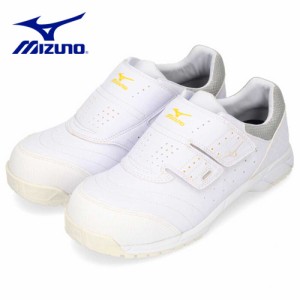 安全靴 ミズノ MIZUNO レディース ワーキング スニーカー オールマイティAS C1GA181101 ホワイト セーフティーシューズ 作業靴 3E 静電気