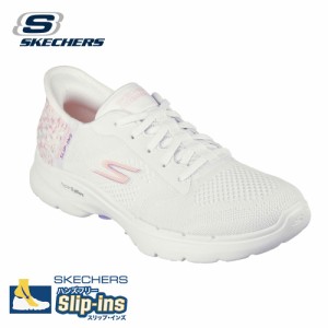 SKECHERS レディース スニーカー ウォーキングシューズ スケッチャーズ スリップインズ 124627 ゴー ウォーク 6 ホワイト マルチ 白 セー