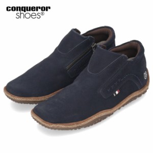 コンカラーシューズ メンズ スニーカー シューズ フォギー 106 conqueror shoes FOGGY ネイビースエード スリッポン カジュアルシューズ 