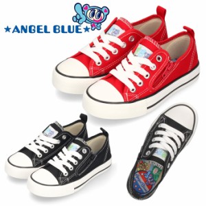 AngelBlue エンジェルブルー キッズ  ジュニア スニーカー AB-431 レッド ブラック ローカット 厚底 子供靴 靴 女の子 ガールズ 学校 通
