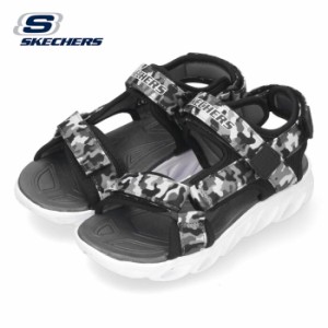 SKECHERS スケッチャーズ サンダル キッズ ジュニア 光る ブラック/グレー 400077L ヒプノスプラッシュ サンブレイクス セール