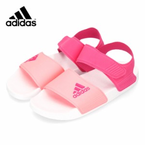 adidas アディダス キッズ ジュニア サンダル ADILETTE SANDAL K H06445 ピンク ベルクロ セール