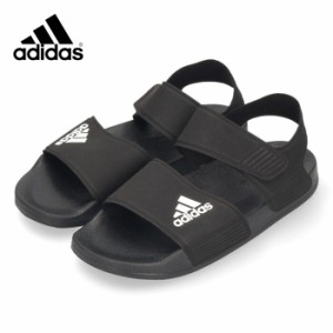 adidas アディダス サンダル キッズ スポーツサンダル アディレッタ サンダル ADILETTE SANDALS GW0344 ベルクロ ブラック バックストラ