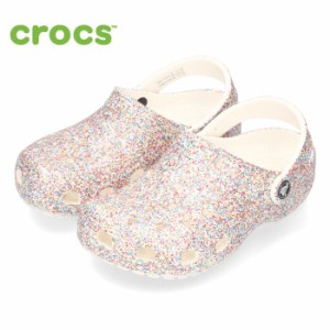 crocs クロックス サンダル キッズ クラシック スプリンクル グリッター クロッグ CLASSIC SPRINKLE GLITTER CLOG 208574 マルチ 軽量 