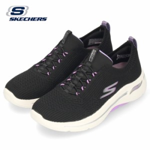 スケッチャーズ レディース スニーカー 黒 GO WALK ARCH FIT-CRYSTAL WAVES 124882-BKLV ブラック ウォーキングシューズ SKECHERS 靴 セ