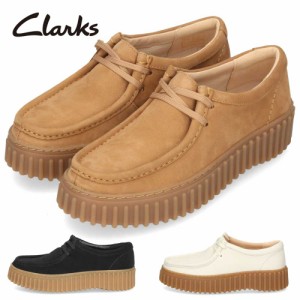 クラークス レディース ワラビー  レザー スエード トーヒルビー 厚底 ブラック 黒 ライトタン ホワイト Clarks Torhill Bee 26172044 26