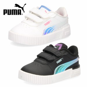 プーマ スニーカー キッズ ベビー シューズ 男の子 女の子 PUMA キャリーナ 2.0 ディープダイブ V インファント 396548 ホワイト ブラッ