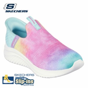 スケッチャーズ スリップインズ キッズ ジュニア 女の子 スニーカー スリッポン マルチ 303803L SKECHERS 靴 ハンズフリー シューズ