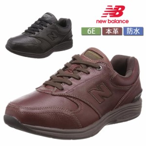 ニューバランス スニーカー ウォーキング メンズ ブラック 黒 ブラウン 防水 幅広 6E レザー ファスナー ローカット new balance MW585 