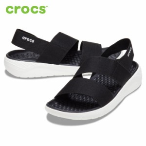 クロックス サンダル レディース ライトライド ストレッチサンダル crocs LiteRide Stretch Sandal 206081 ブラック グレー ピンク グリ