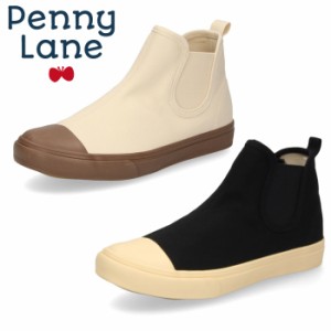 スニーカー レディース サイドゴア ハイカット 黒 キャンバス フラット PENNY LANE 3173 ペニーレイン 靴