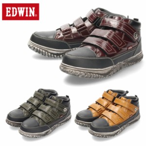 エドウィン EDWIN ESM-103 スニーカー メンズ ミッドカット ベルクロ 作業靴 安全靴 おしゃれ 軽い 軽量 ワークシューズ カジュアル シュ