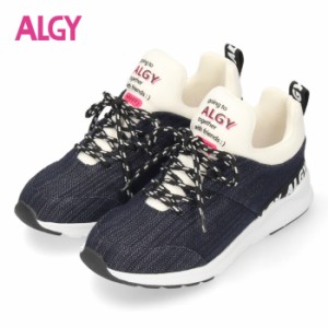 【還元祭クーポン対象】 ALGY スニーカー キッズ ジュニア シューズ ネイビー 4000 子供靴 女の子 アルジー