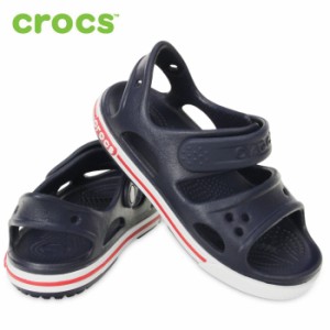 crocs クロックス キッズ Crocband II Sandal クロックバンド 2.0 14854 ベルクロ ネイビー 水遊び 夏